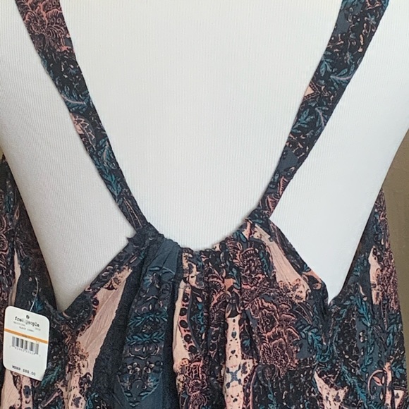 NWT Small Oversized Free People Count Me In Trapeze Tunic Top Black S Boho Lace - Picture 12 of 14